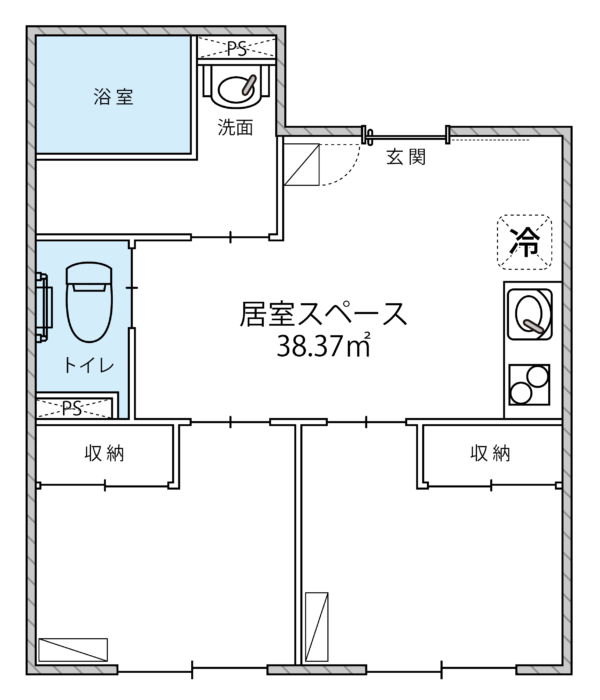 間取り（２DKタイプ）